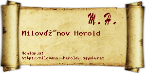 Milovánov Herold névjegykártya